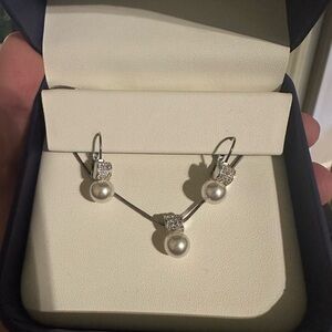 Brighton Meridian Petite Pearl Necklace and earring set